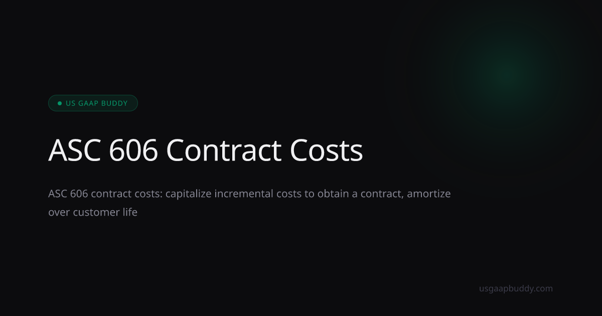 ASC 606 Contract Costs | US GAAP Buddy